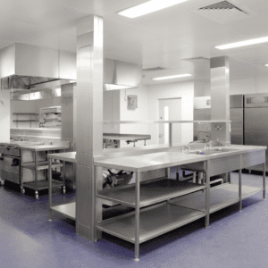 stainless steel commercial kitchen
