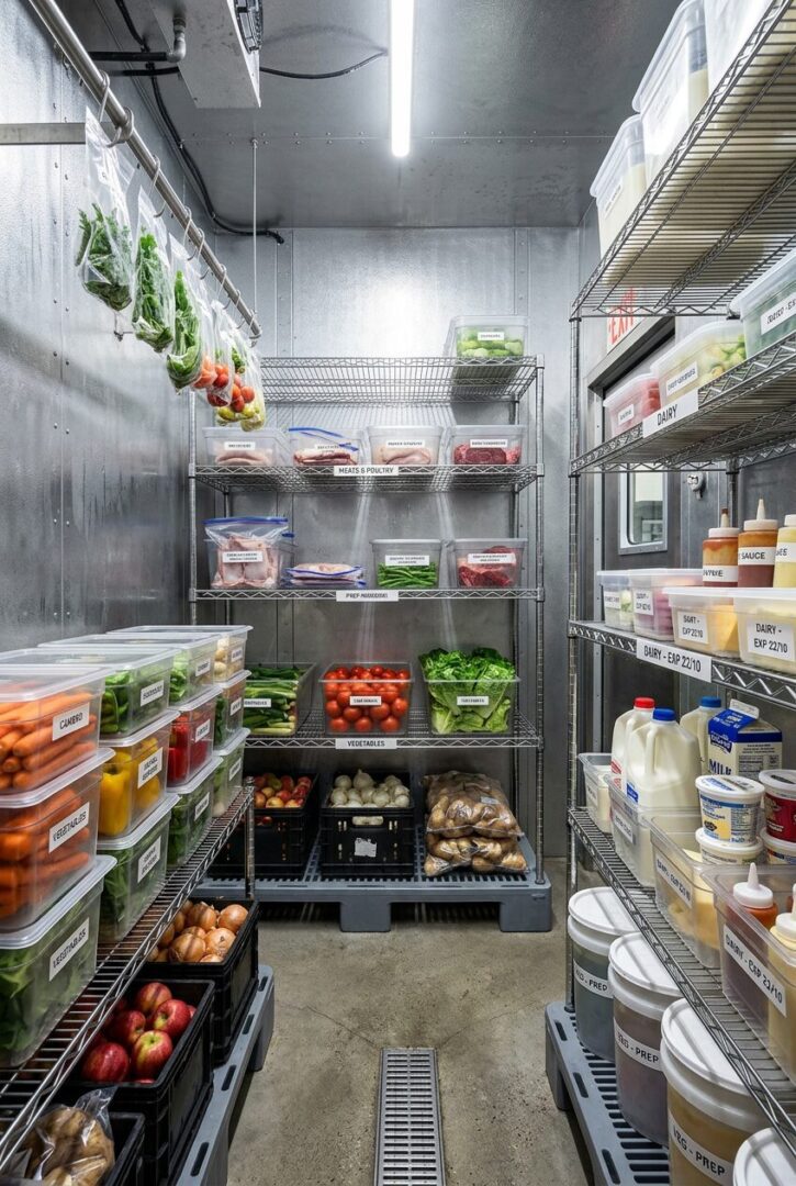 professional comercial walk in refrigerator kitchen 2